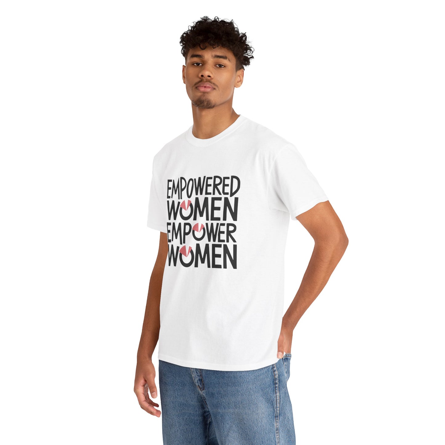 Empowered Printed T Shirt with Hearts