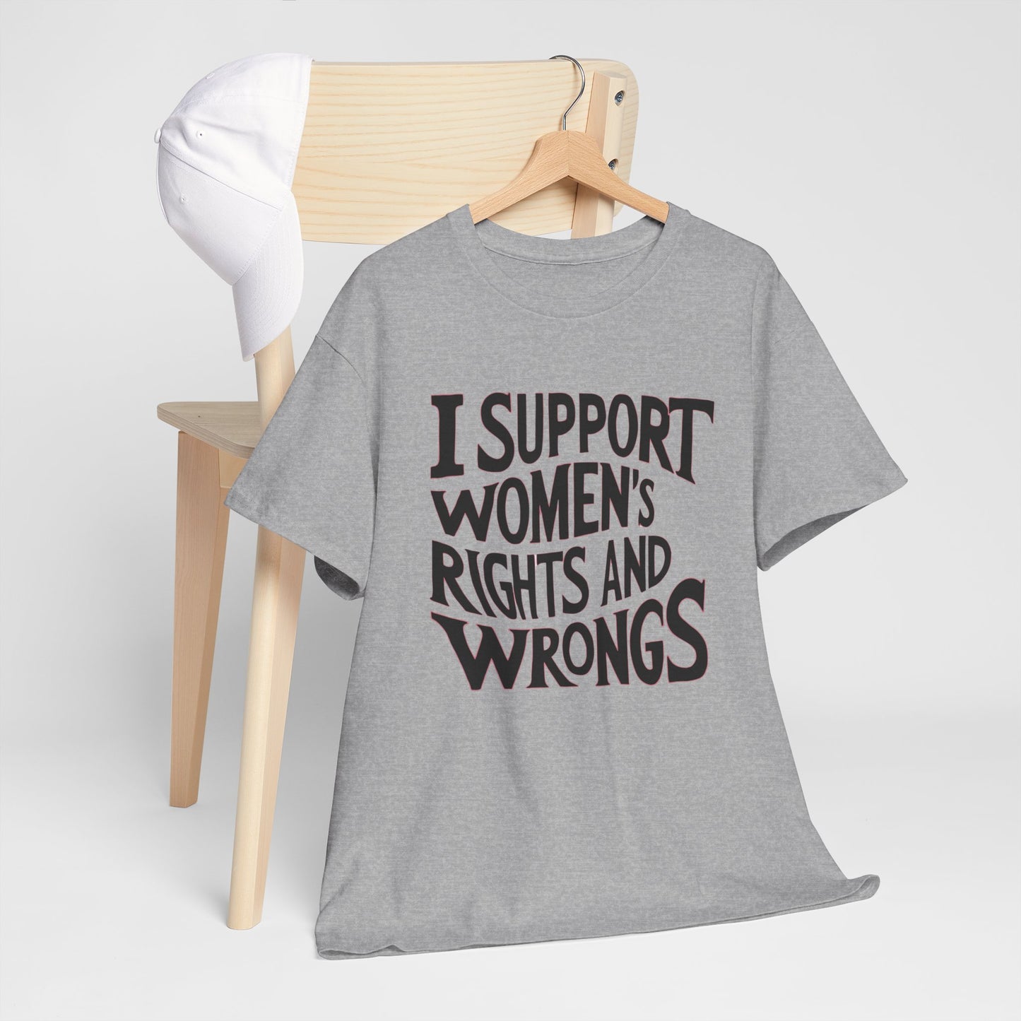 I Support Printed T Shirt with Hearts