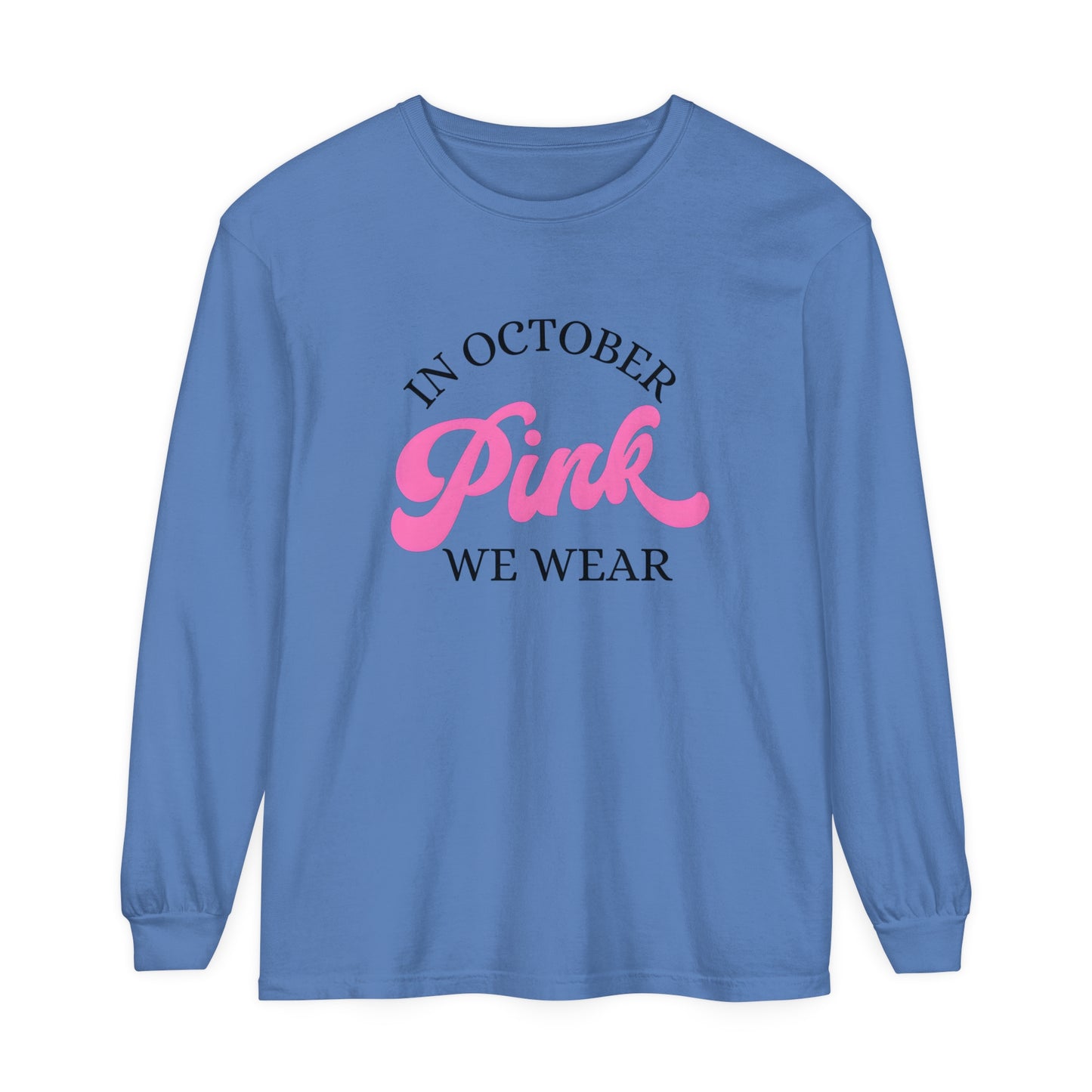 In October Unisex Garment-dyed Long Sleeve T-Shirt