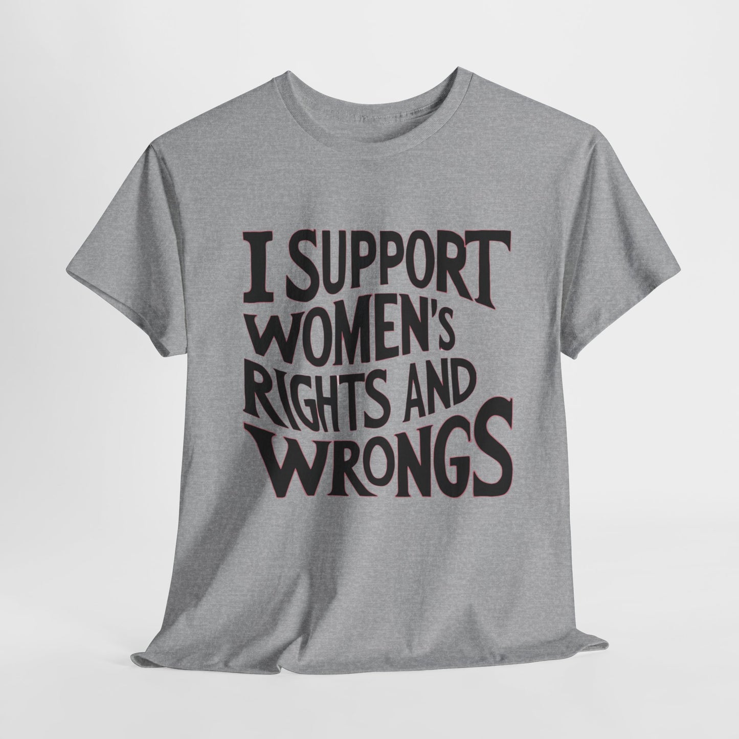 I Support Printed T Shirt with Hearts