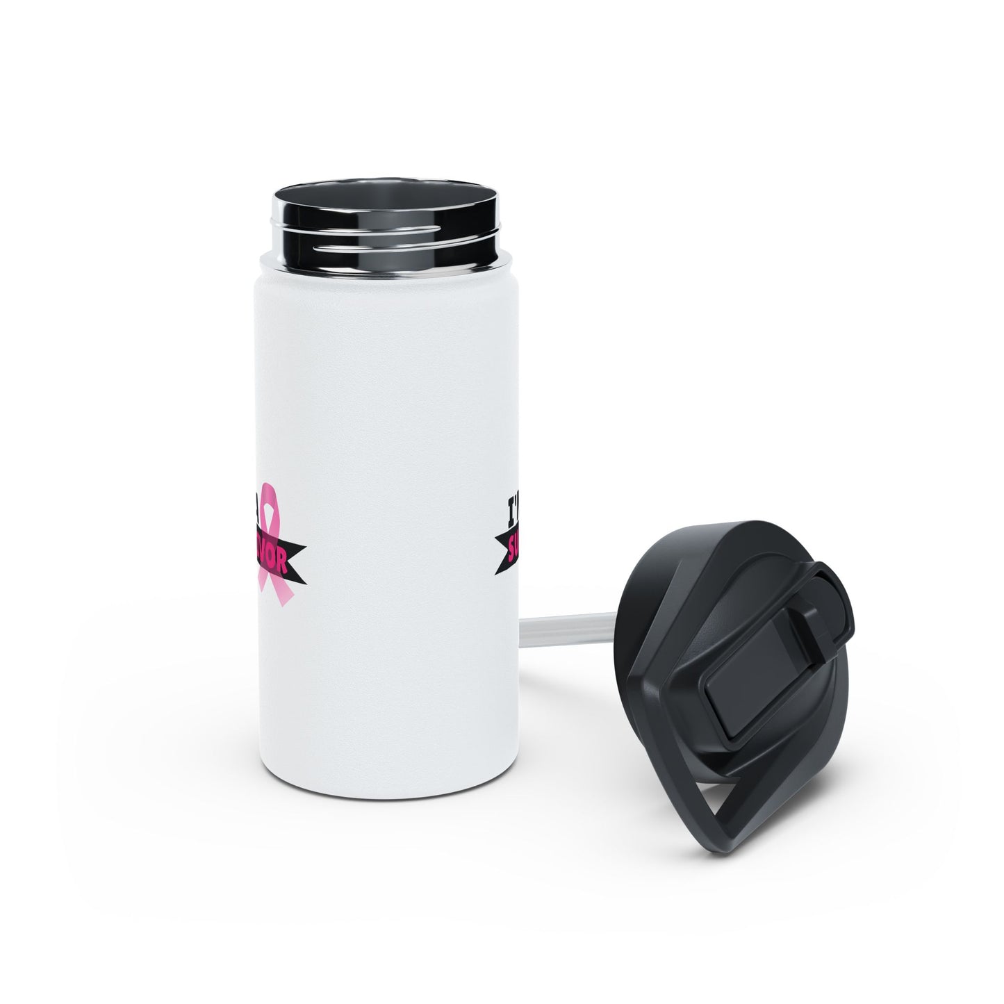 IM A Survivor  Stainless Steel Water Bottle, Standard Lid