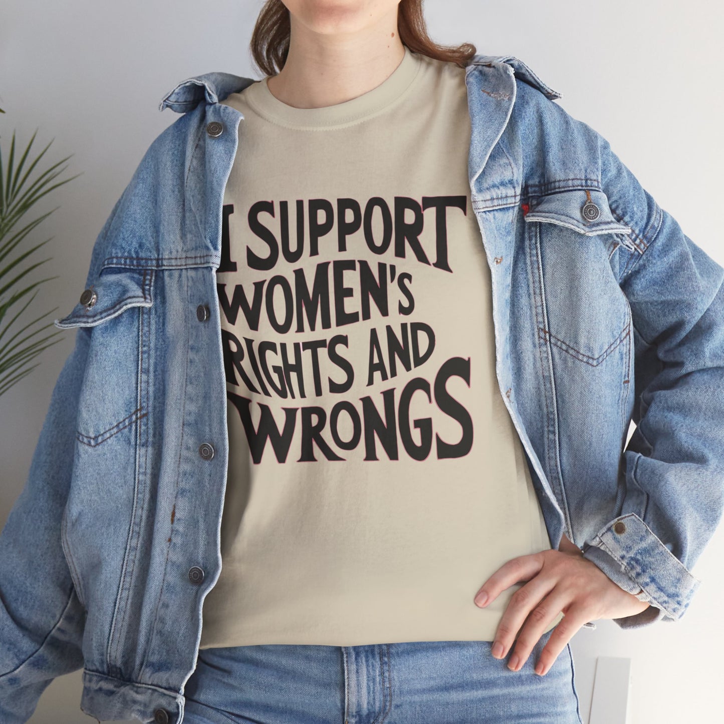 I Support Printed T Shirt with Hearts