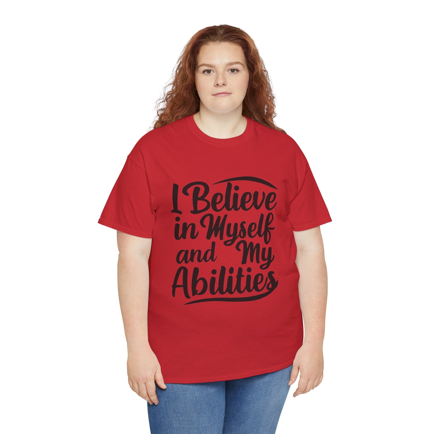 I Believe Printed T Shirt with Hearts