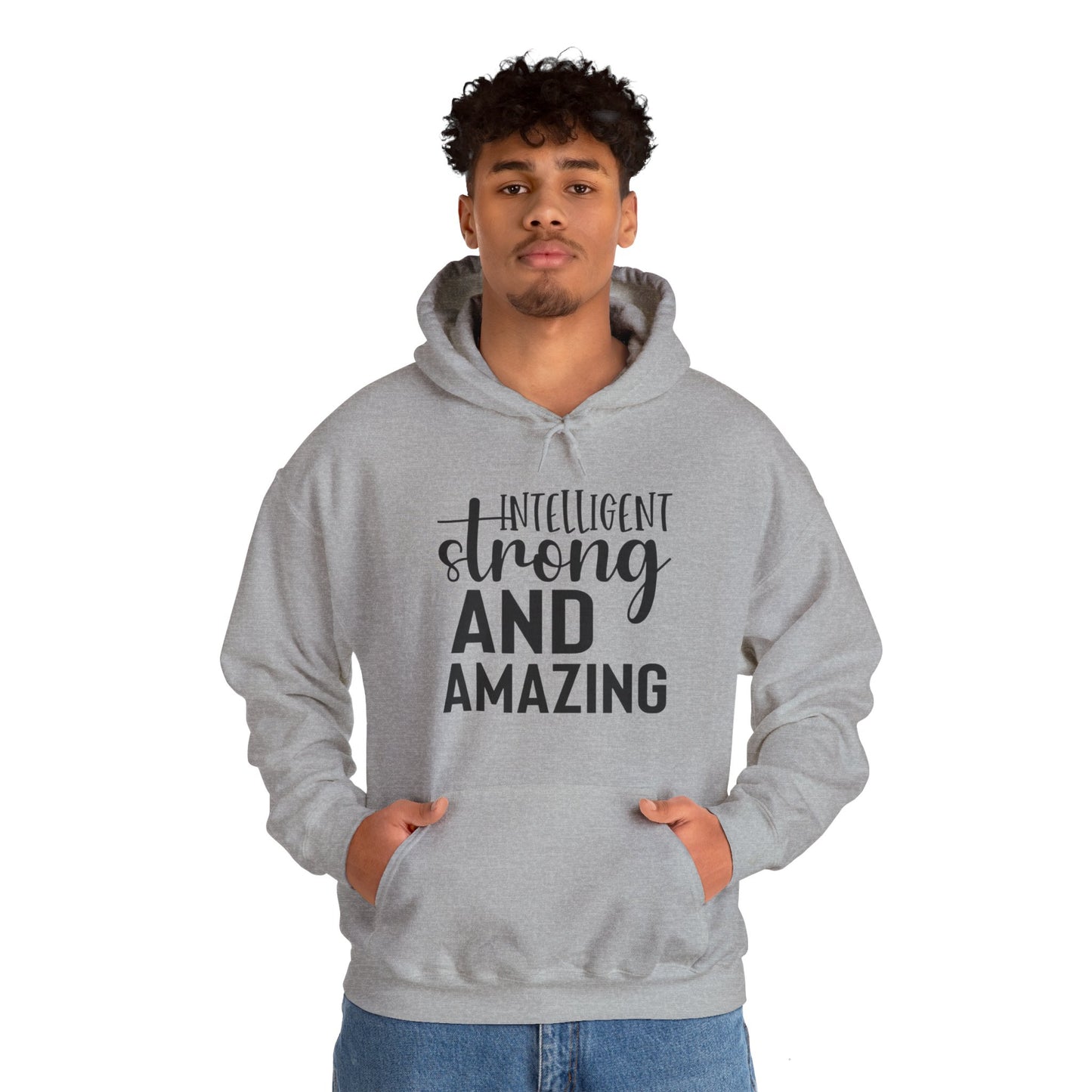 Intelligent Strong And Amazing Unisex Heavy Blend™ Hooded Sweatshirt