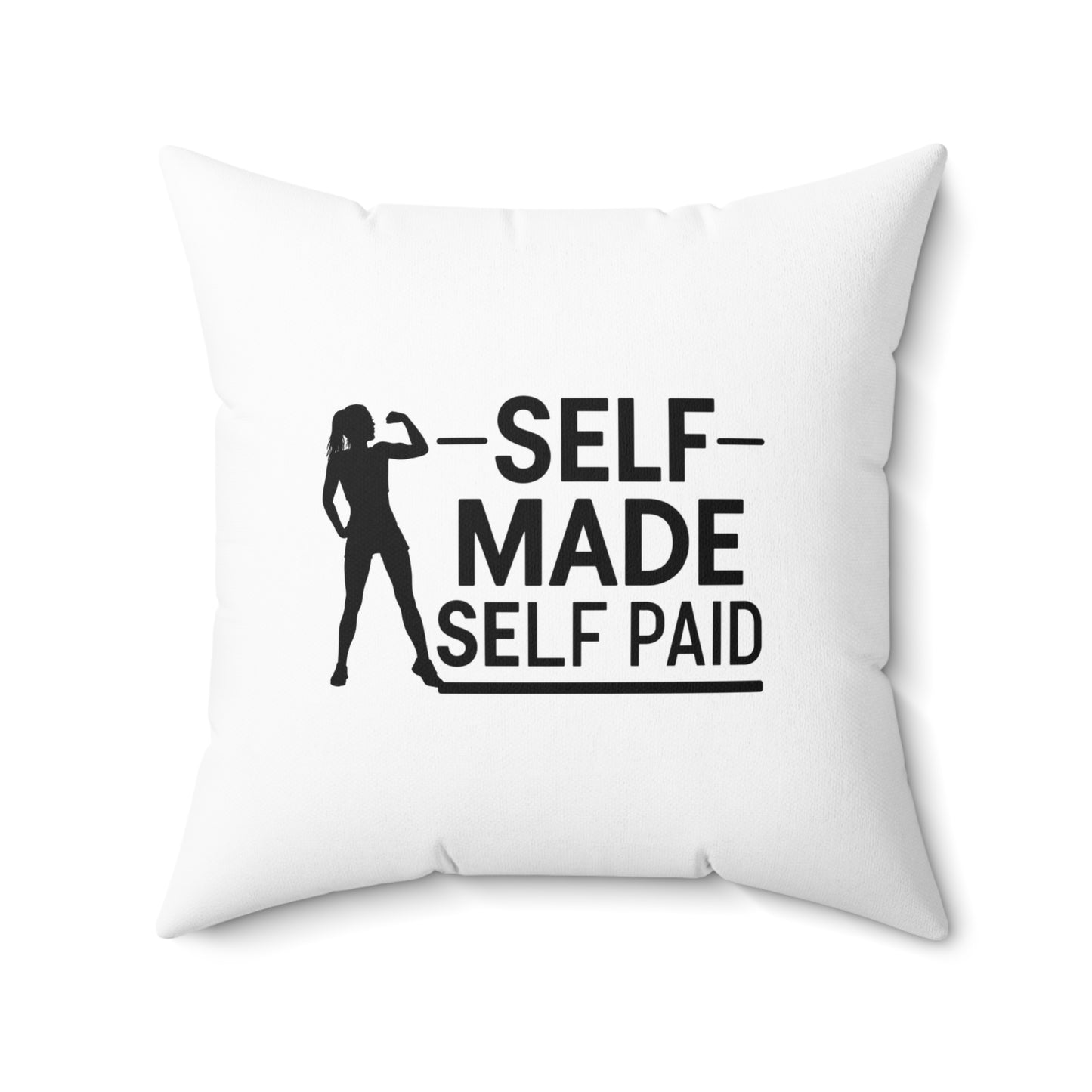 Self Made  Spun Polyester Square Pillow