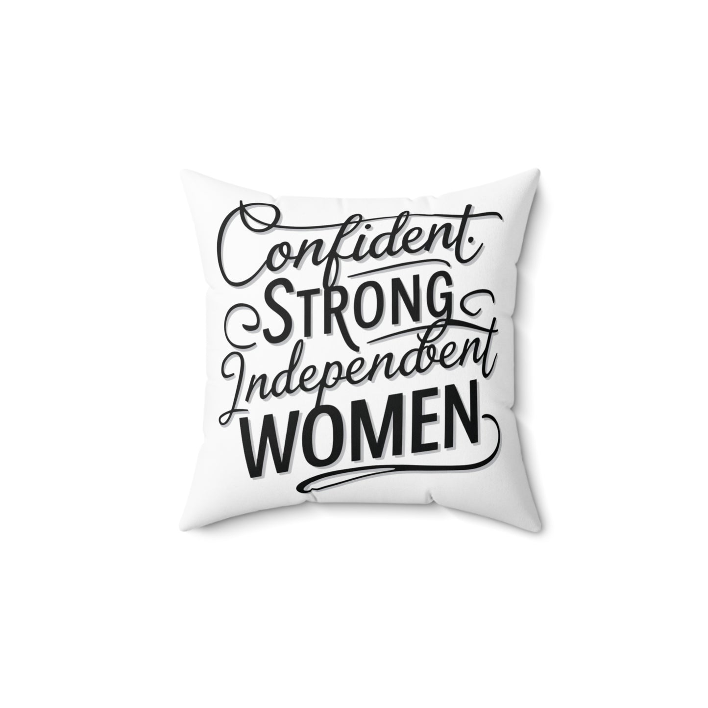 Confident Spun Polyester Square Pillow