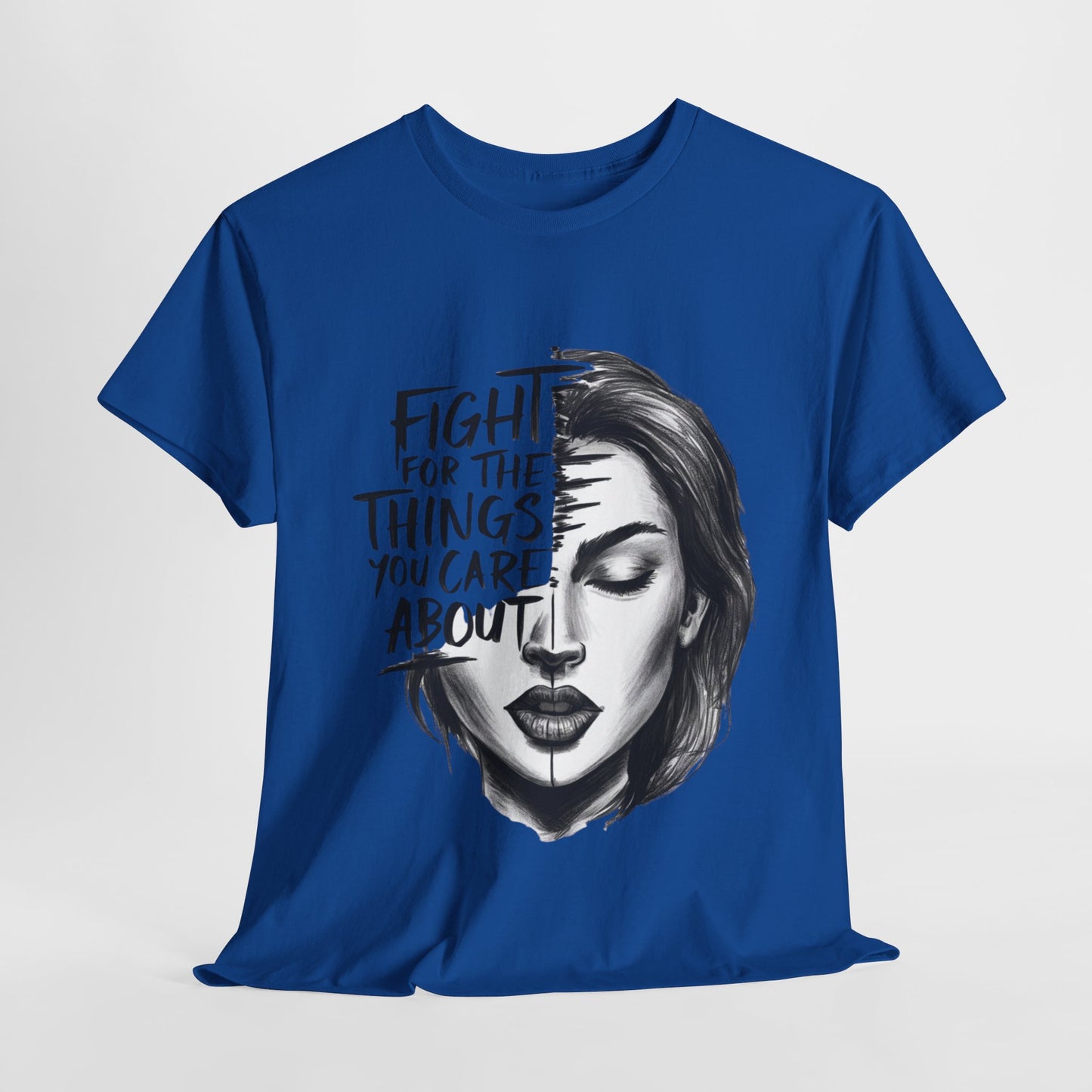 Fight Printed T Shirt with Hearts