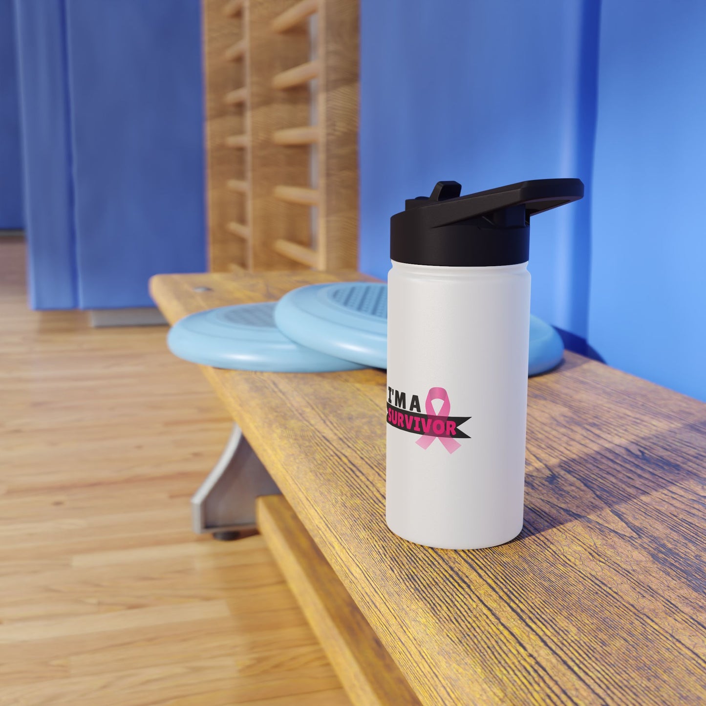 IM A Survivor  Stainless Steel Water Bottle, Standard Lid