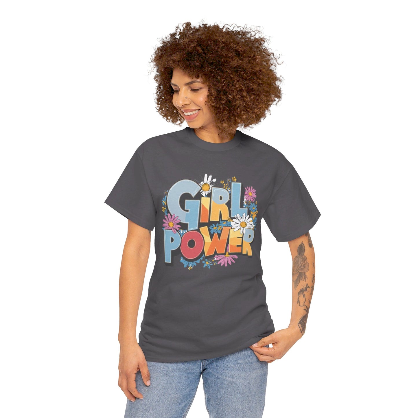 Girl Power Women Heavy Cotton Tee