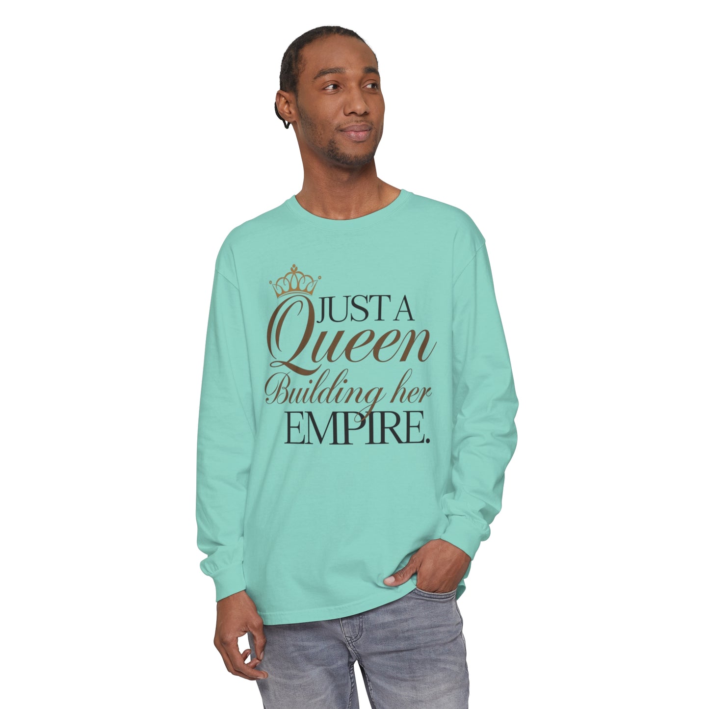 Just A Women Garment-dyed Long Sleeve T-Shirt