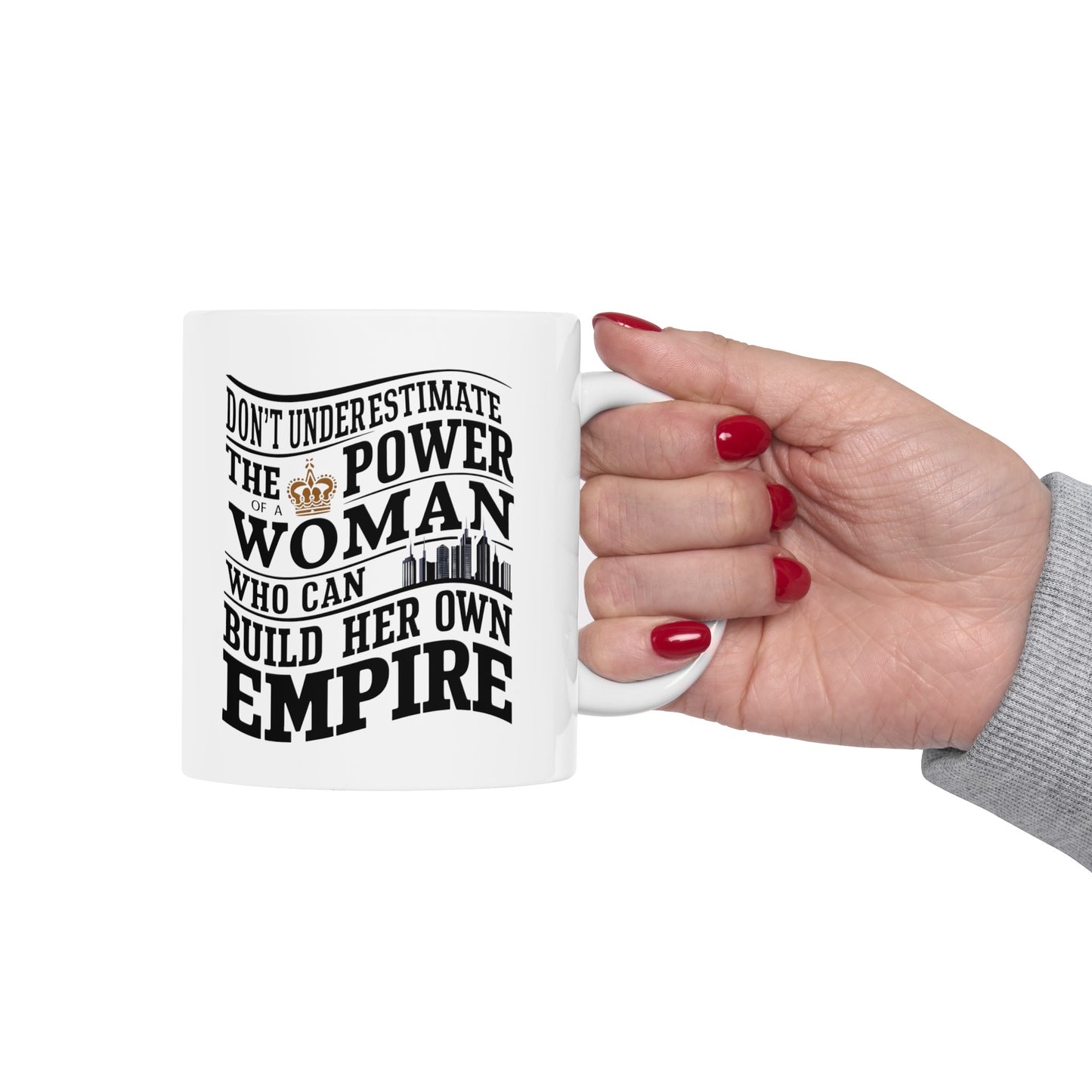 Don't Underestimate Printed Ceramic Mug, (11oz, 15oz)