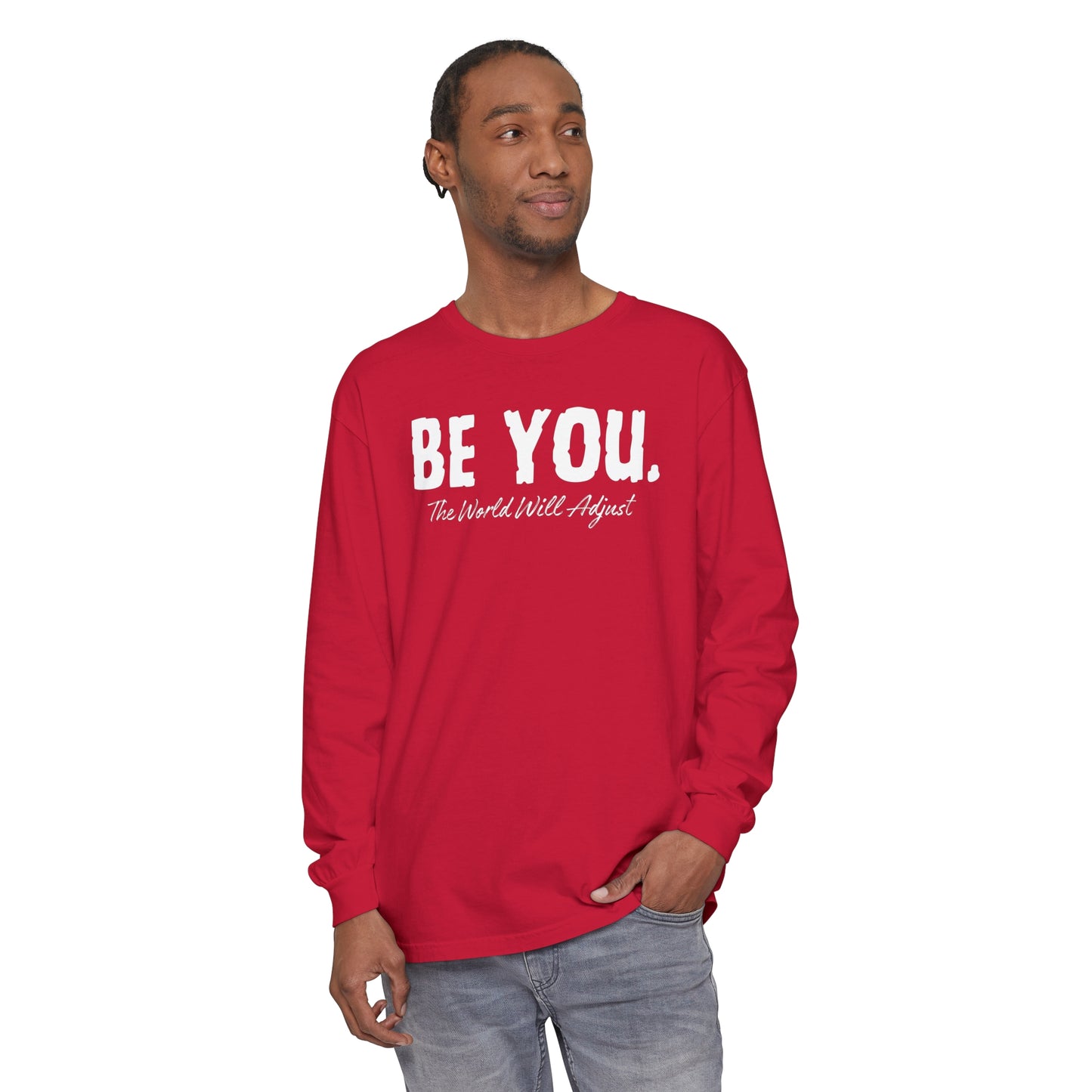 Be You Women Garment-dyed Long Sleeve T-Shirt