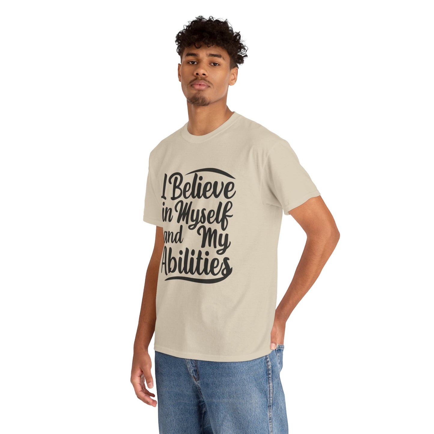 I Believe Printed T Shirt with Hearts