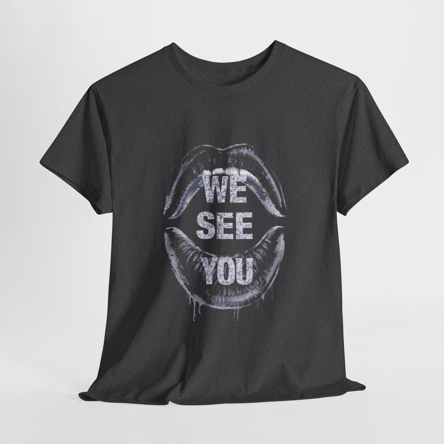 WE See You Printed T Shirt with Hearts