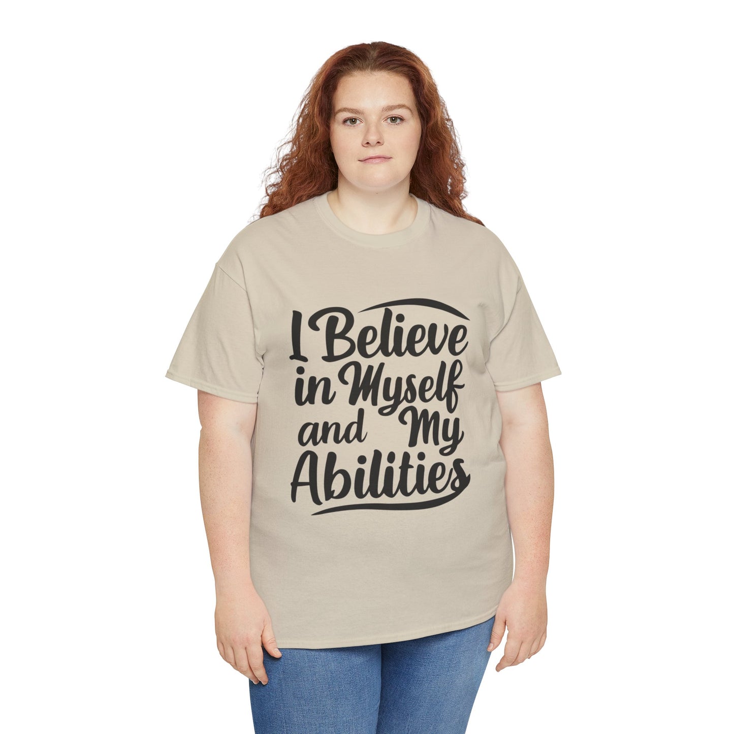I Believe Printed T Shirt with Hearts