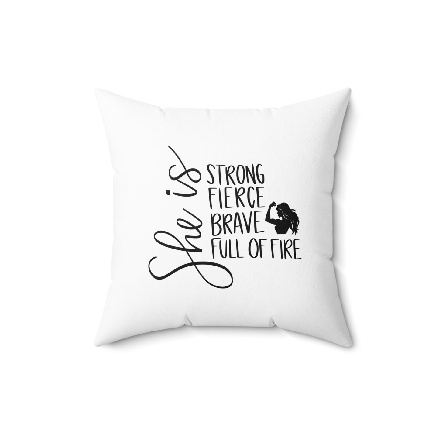 She Is Spun Polyester Square Pillow
