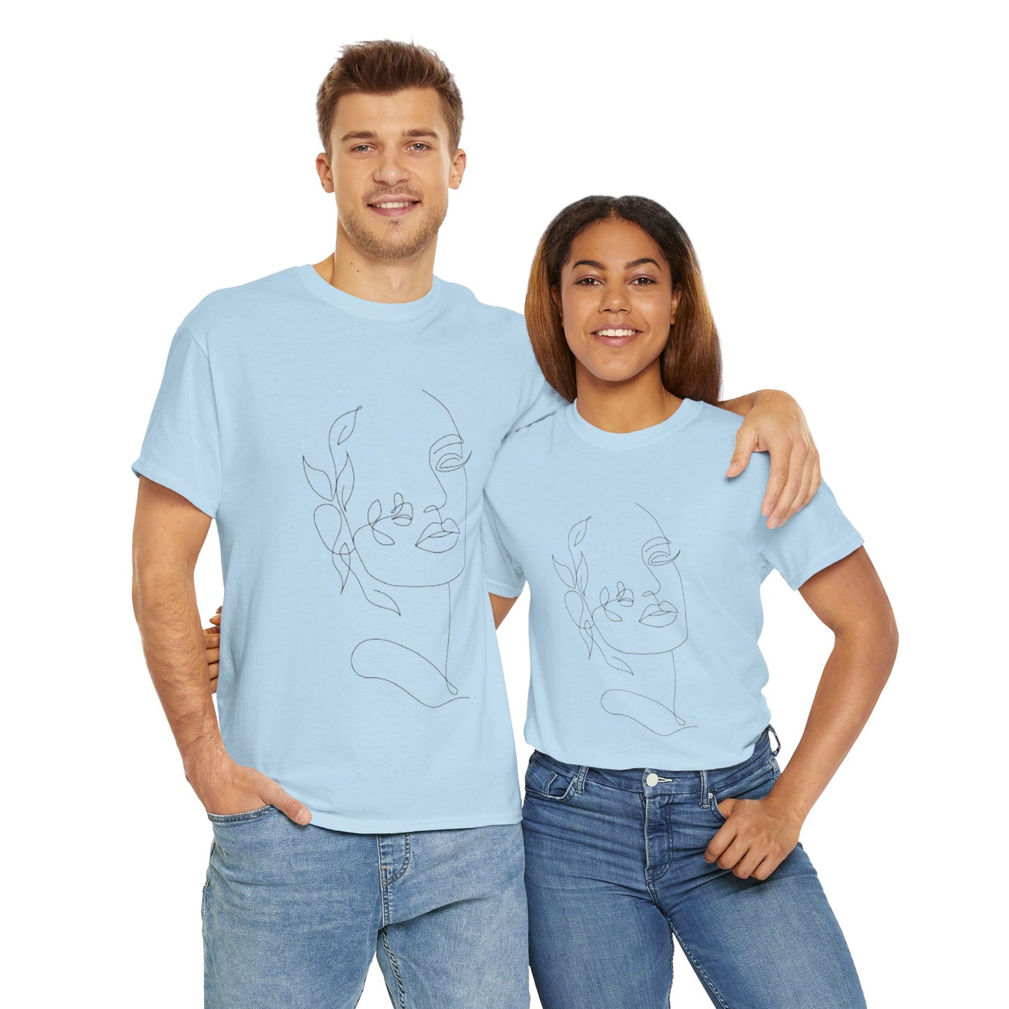 Women Artwork T Shirt with Hearts