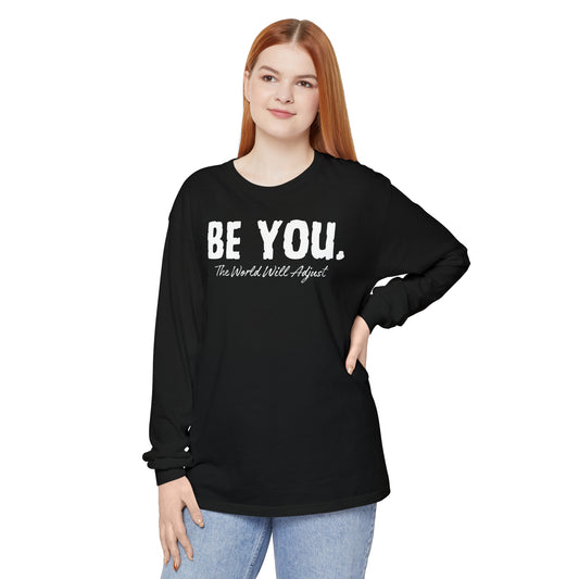 Be You Women Garment-dyed Long Sleeve T-Shirt