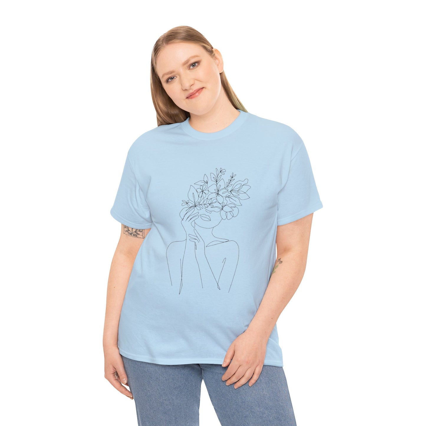 Women Artwork T Shirt with Hearts