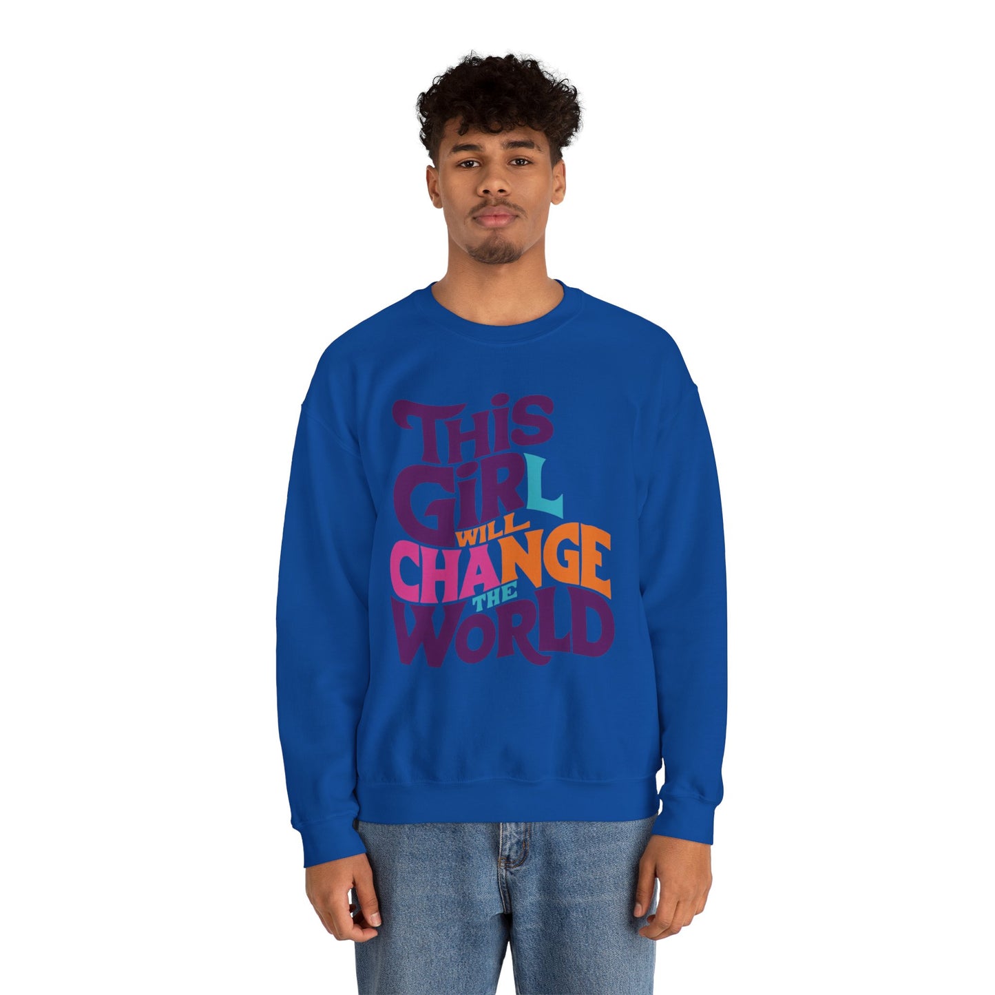 This Girl Will Change the World Unisex Heavy Blend™ Crewneck Sweatshirt