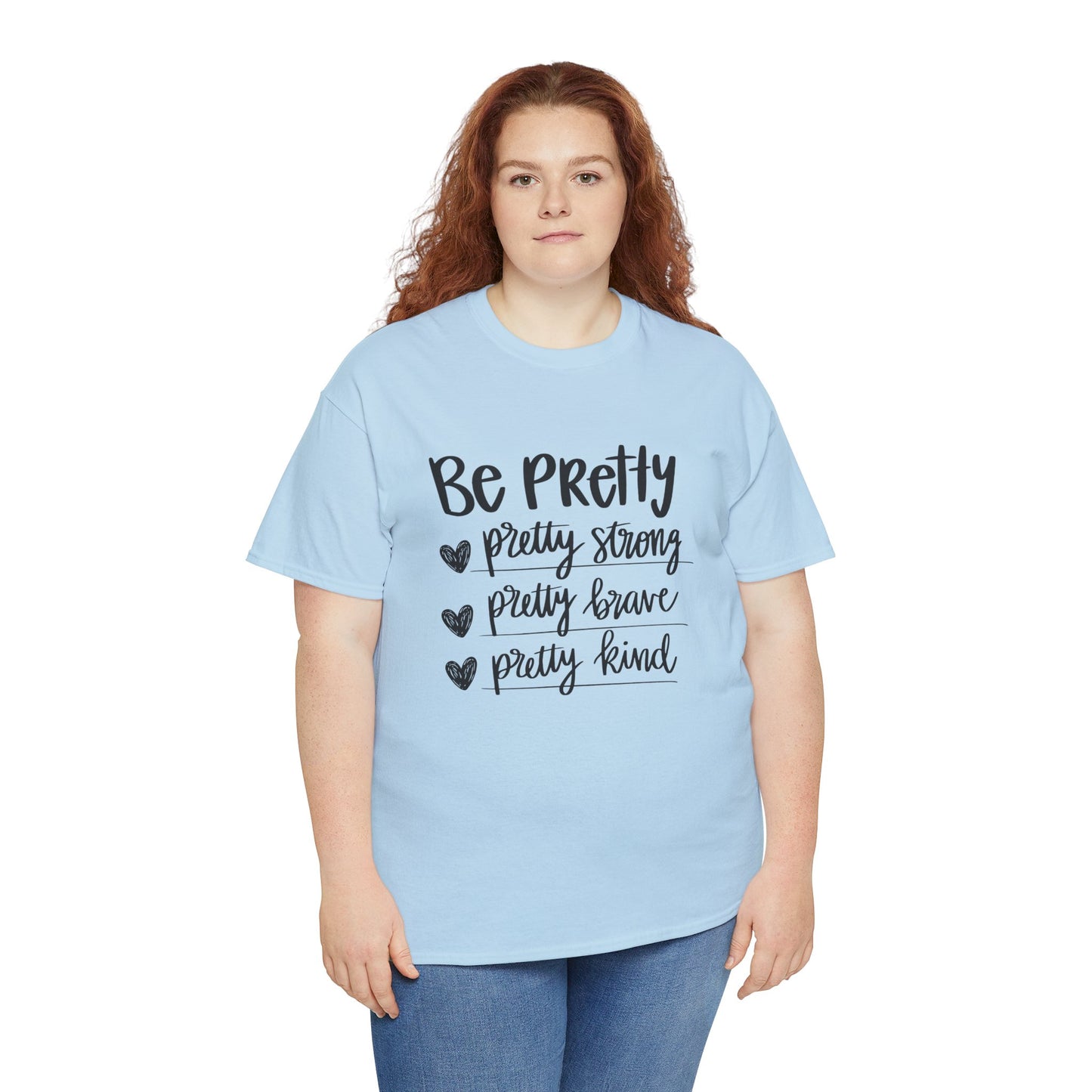 Be Pretty Printed T Shirt with Hearts