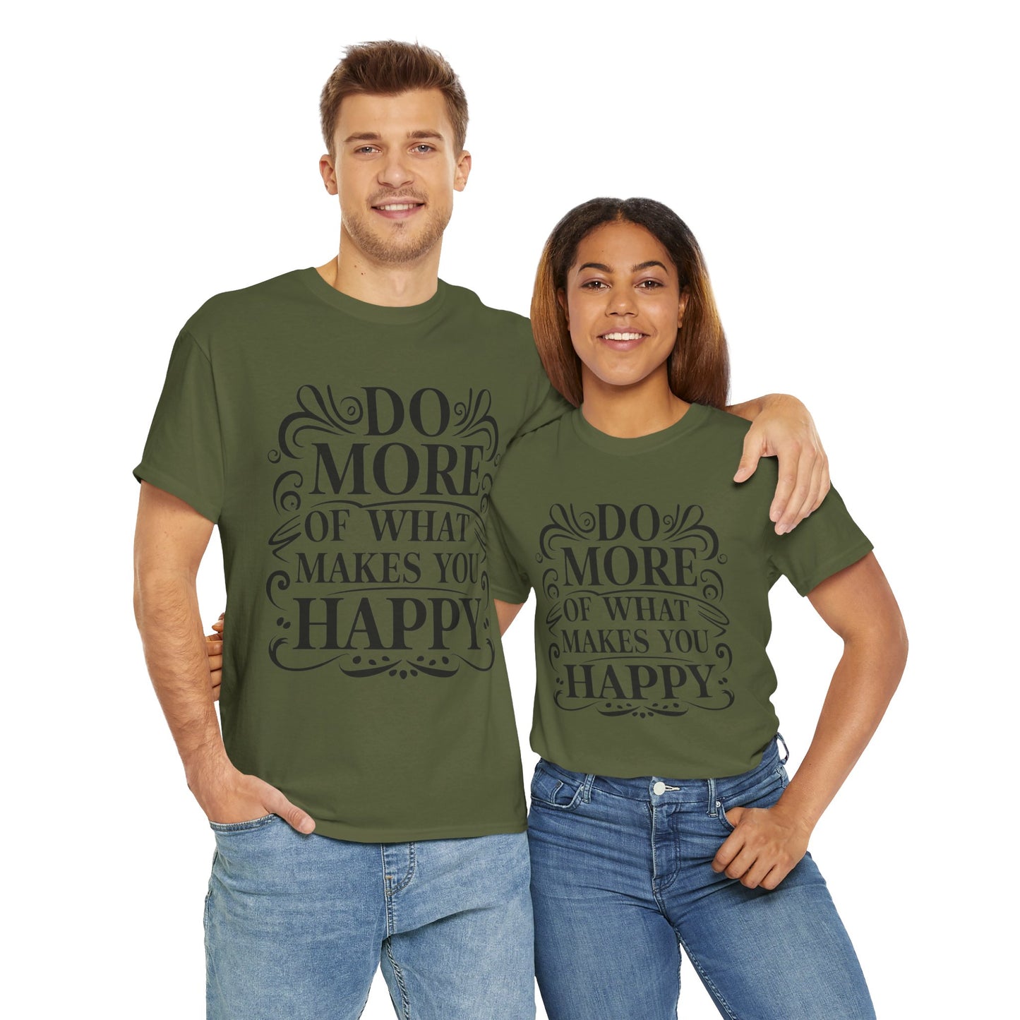 Do More Of What Printed T Shirt with Hearts
