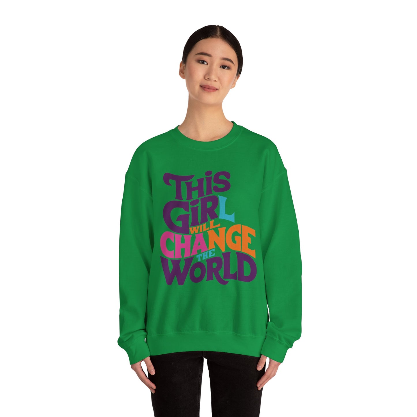 This Girl Will Change the World Unisex Heavy Blend™ Crewneck Sweatshirt