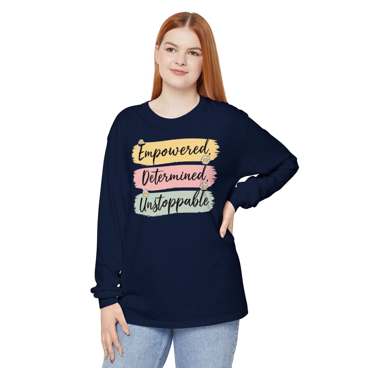 Empowered Women Garment-dyed Long Sleeve T-Shirt