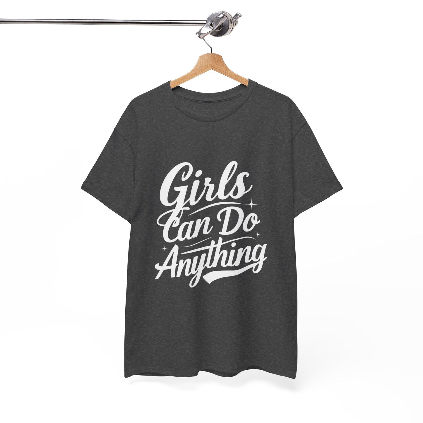 Girls Can Do Anything Women Heavy Cotton Tee