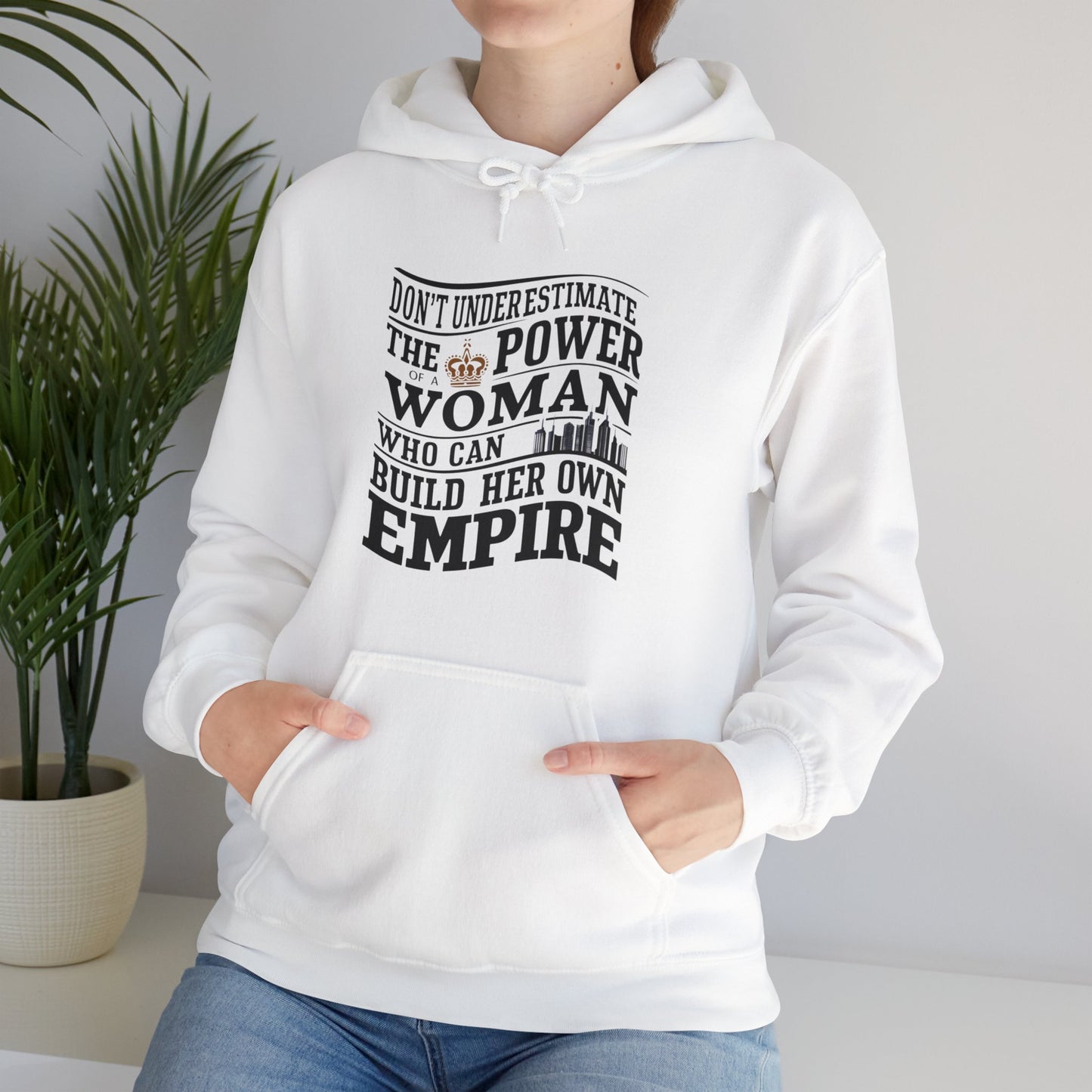 Don't Underestimate Printed Unisex Heavy Blend™ Hooded Sweatshirt