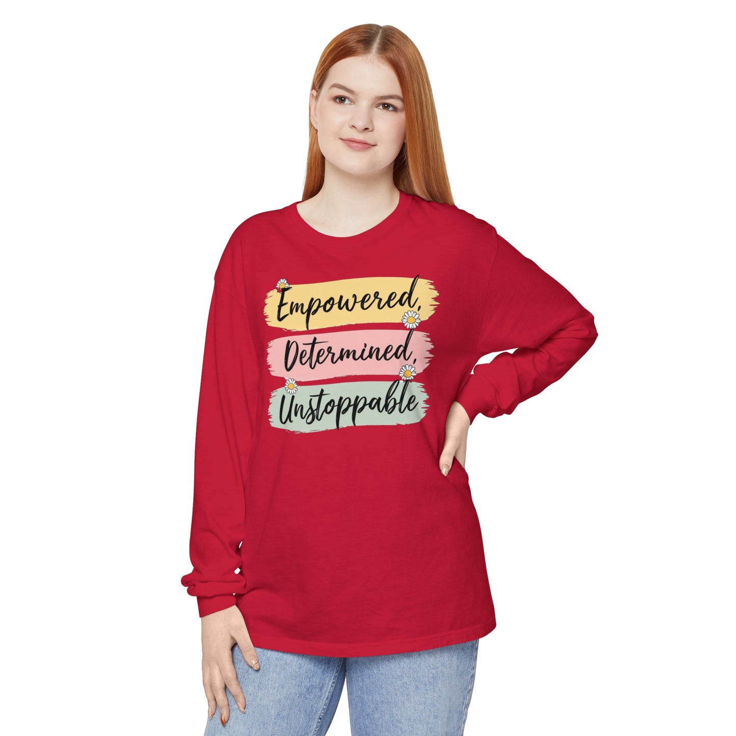 Empowered Women Garment-dyed Long Sleeve T-Shirt