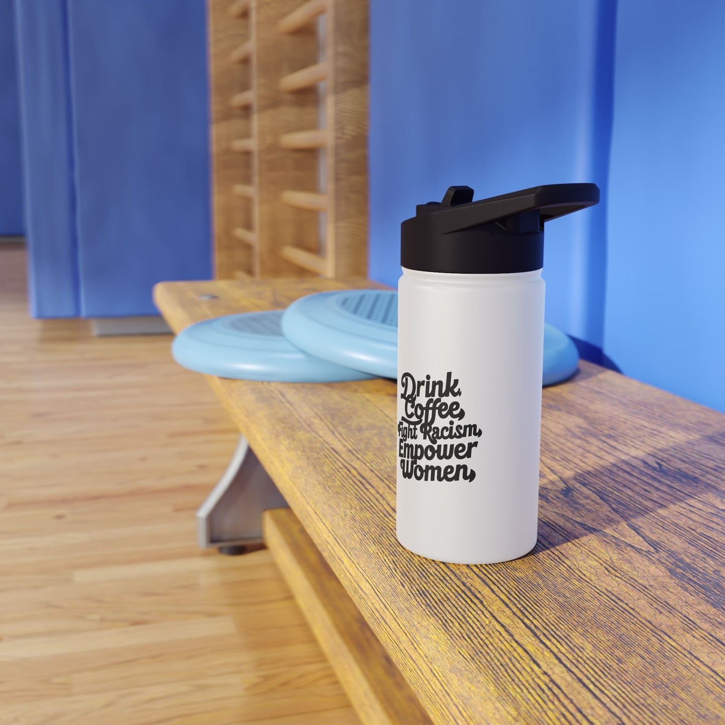 Drink Coffee  Stainless Steel Water Bottle, Standard Lid