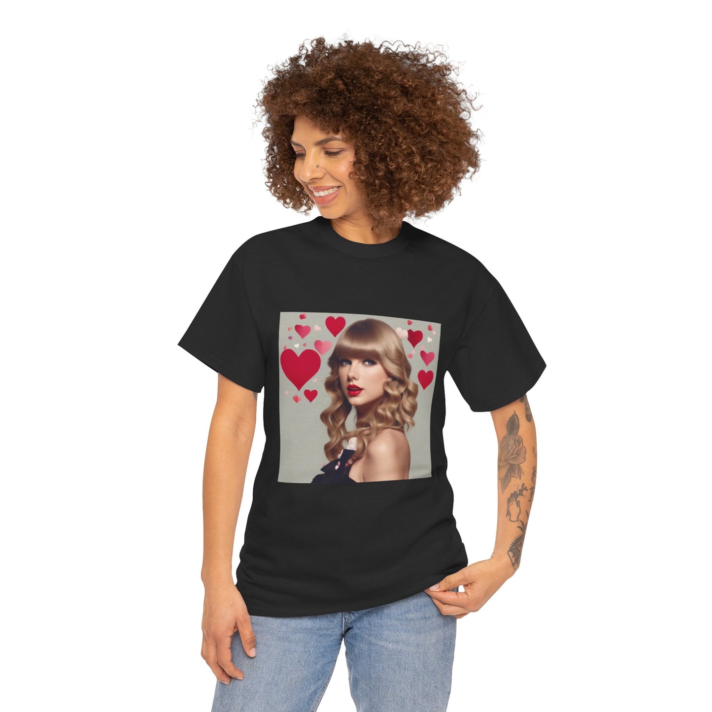 Taylor Swift T Shirt with Hearts