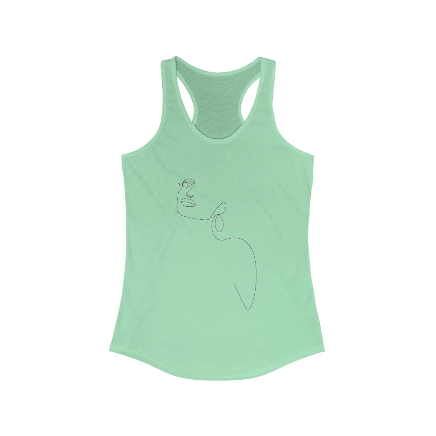 Women Artwork Tank Top with Hearts