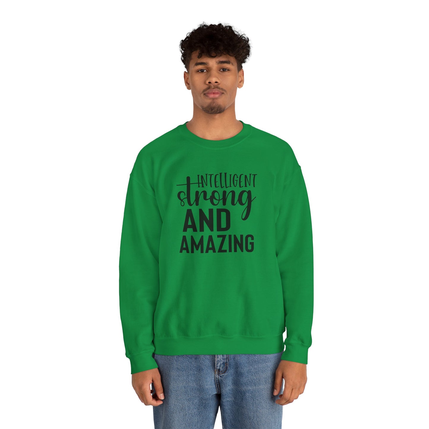 Intelligent Strong And Amazing Unisex Heavy Blend™ Crewneck Sweatshirt