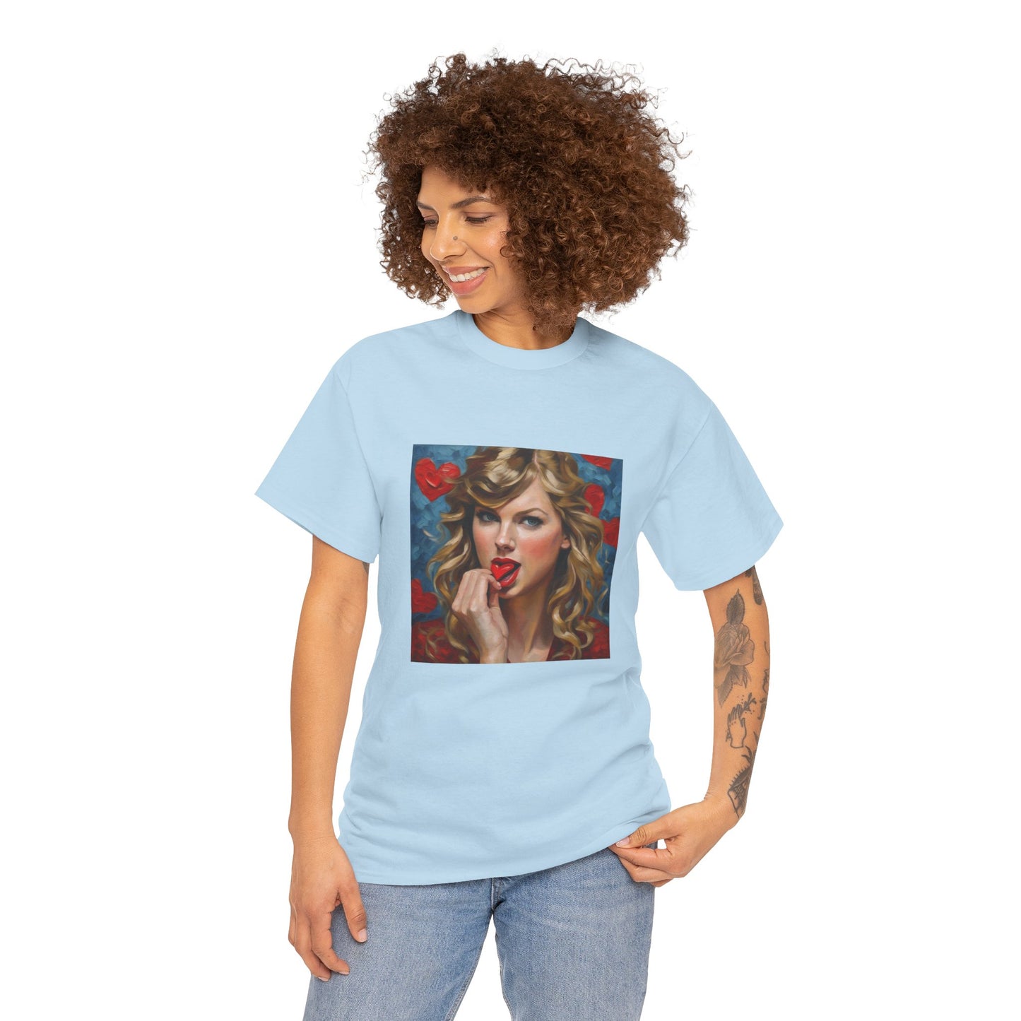 Taylor Swift T Shirt with Hearts