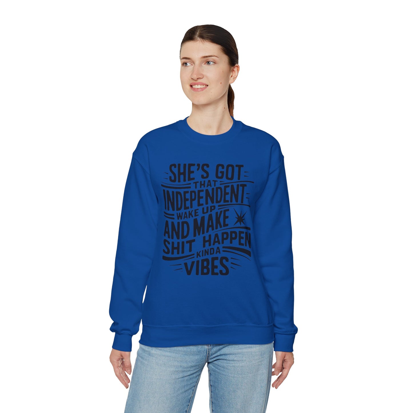 She's Got That Independent Wake Up Unisex Heavy Blend™ Crewneck Sweatshirt