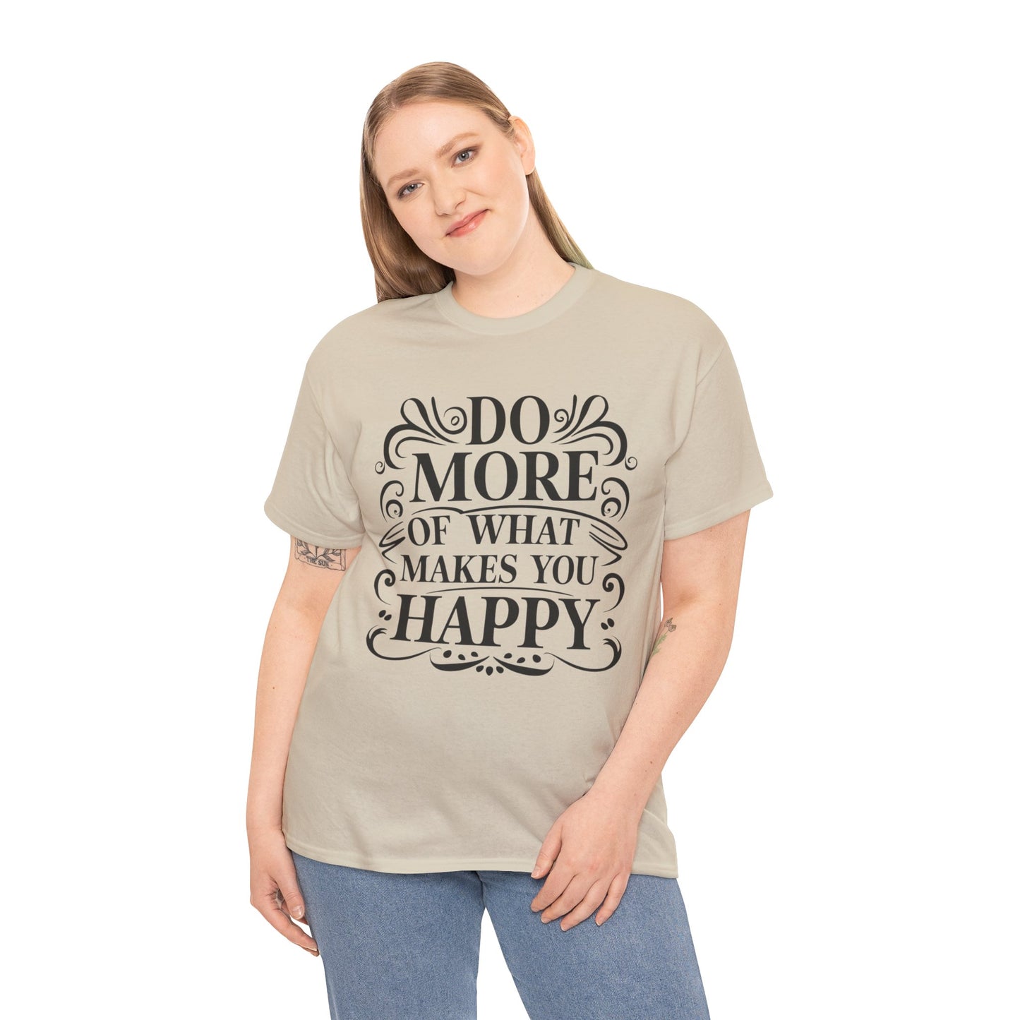 Do More Of What Printed T Shirt with Hearts