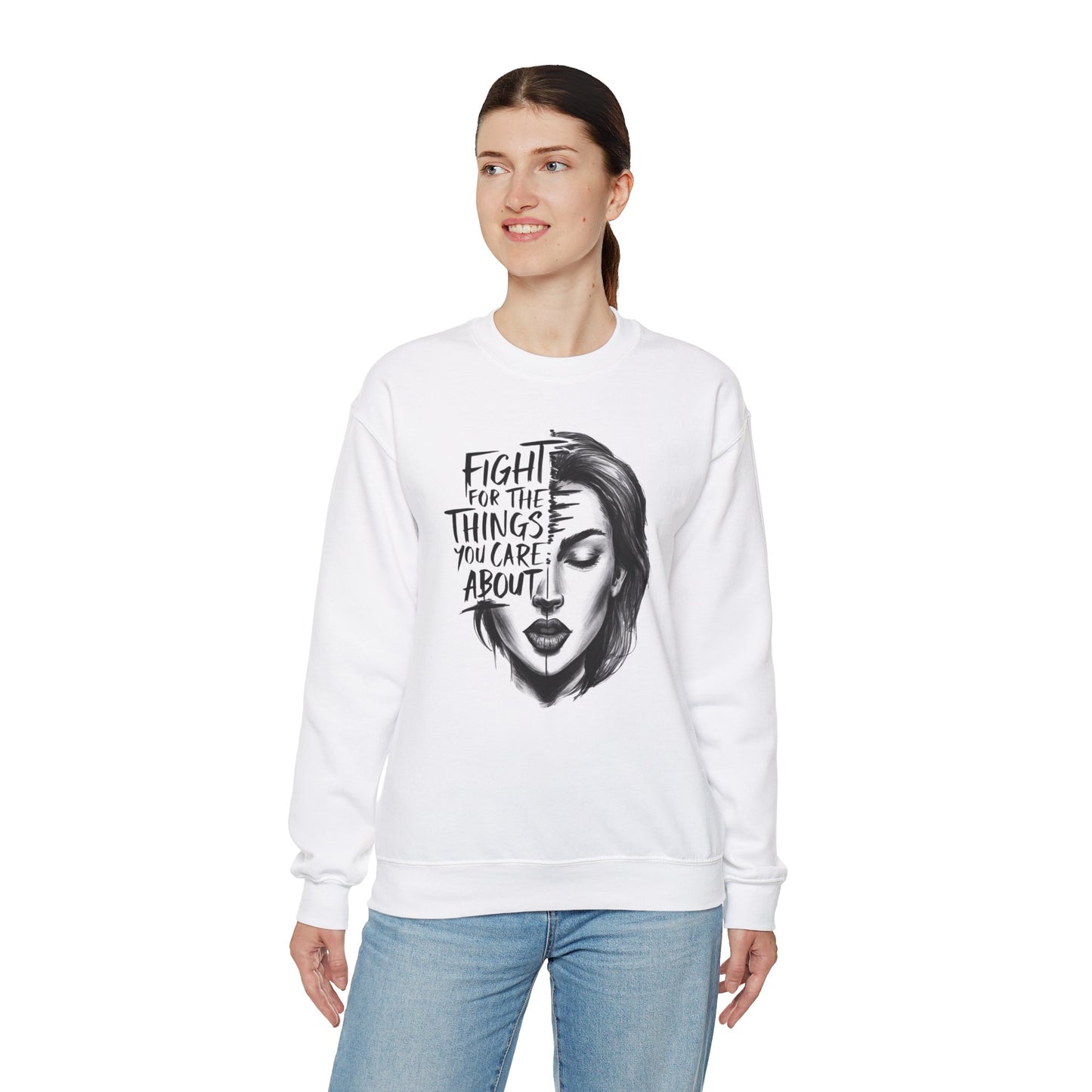 Fight For The Things You Care About Unisex Heavy Blend™ Crewneck Sweatshirt