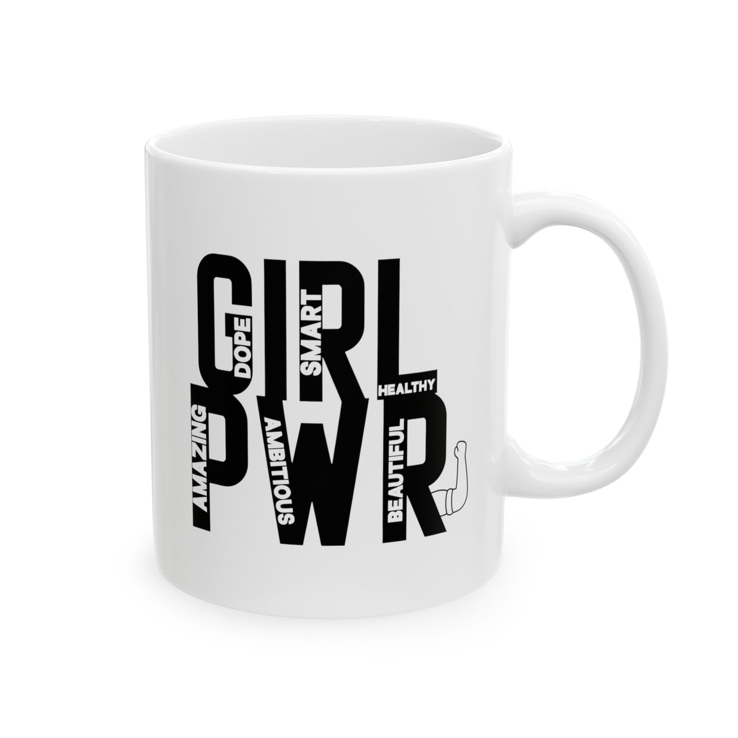Girl PWR Ceramic Mug, (11oz, 15oz)