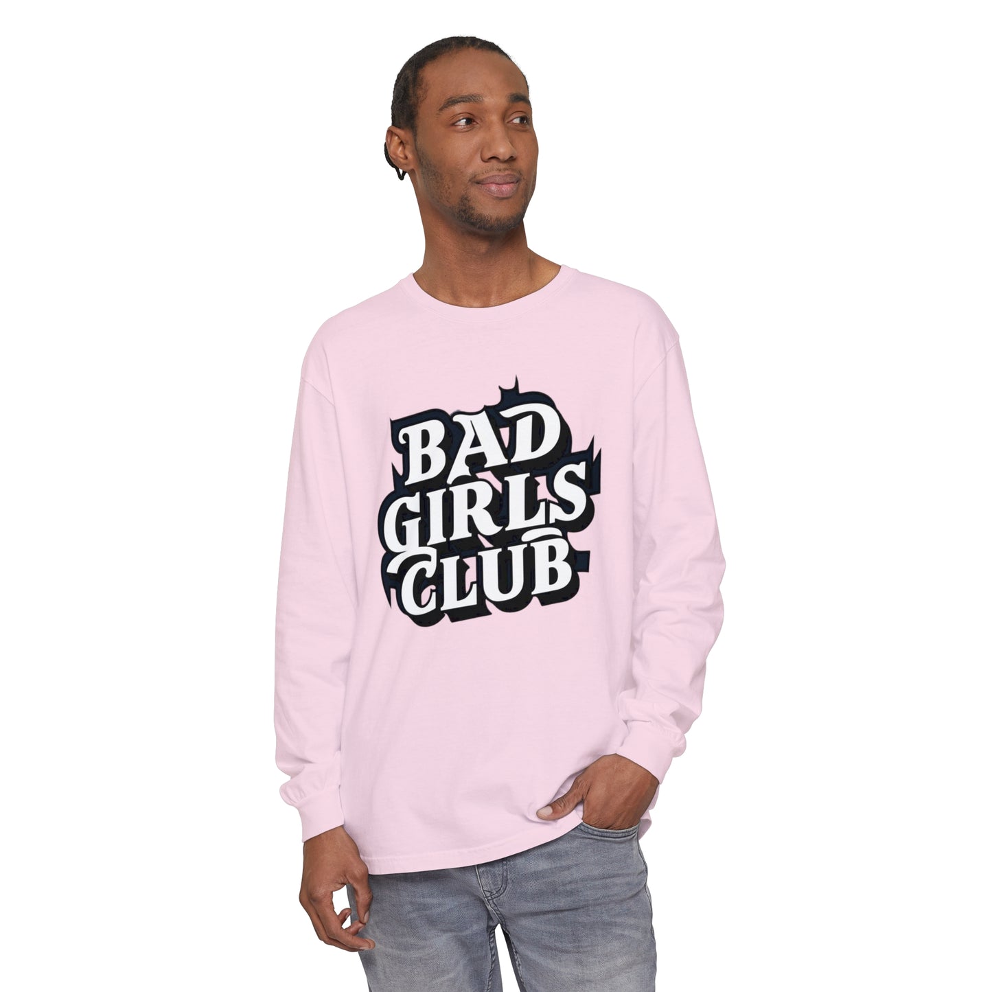 Bad Girls Club Women Garment-dyed Long Sleeve T-Shirt