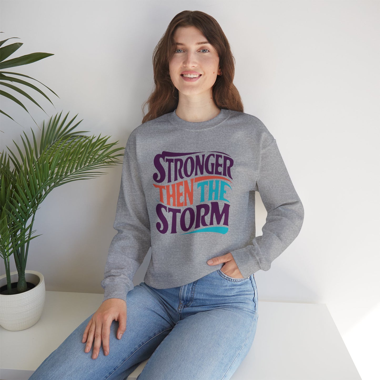 Stronger Then The Storm Unisex Heavy Blend™ Crewneck Sweatshirt