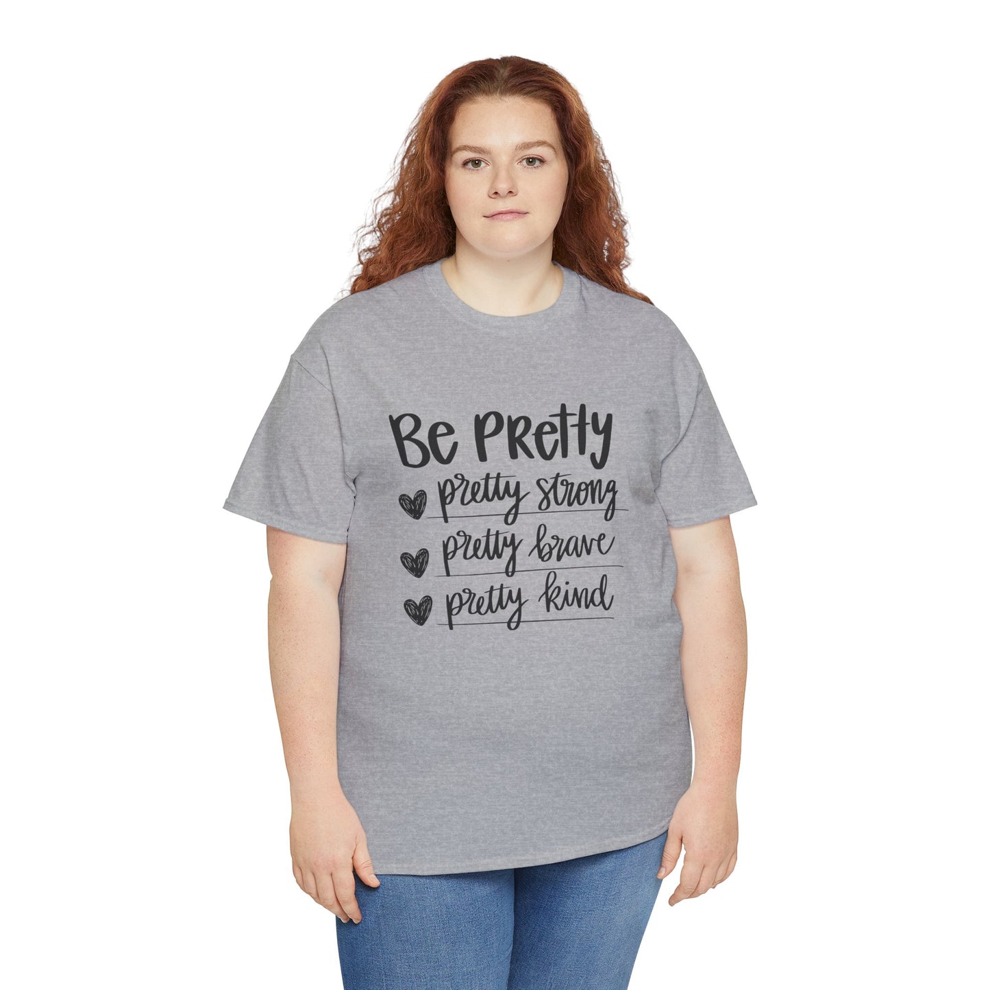 Be Pretty Printed T Shirt with Hearts