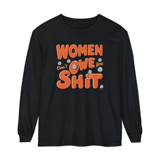 Women Don't Women Garment-dyed Long Sleeve T-Shirt