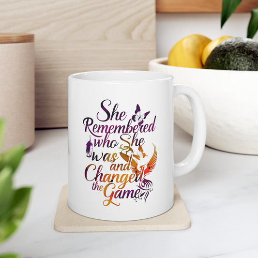 She Remembered Printed Ceramic Mug, (11oz, 15oz)