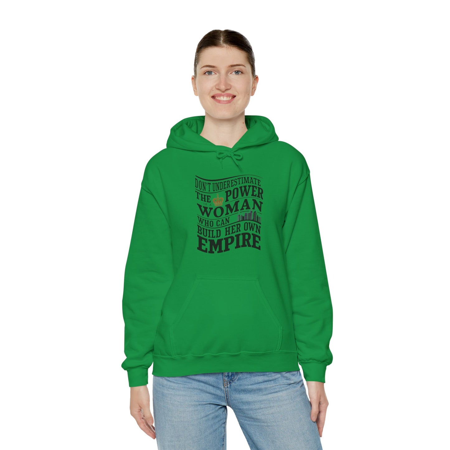 Don't Underestimate Printed Unisex Heavy Blend™ Hooded Sweatshirt