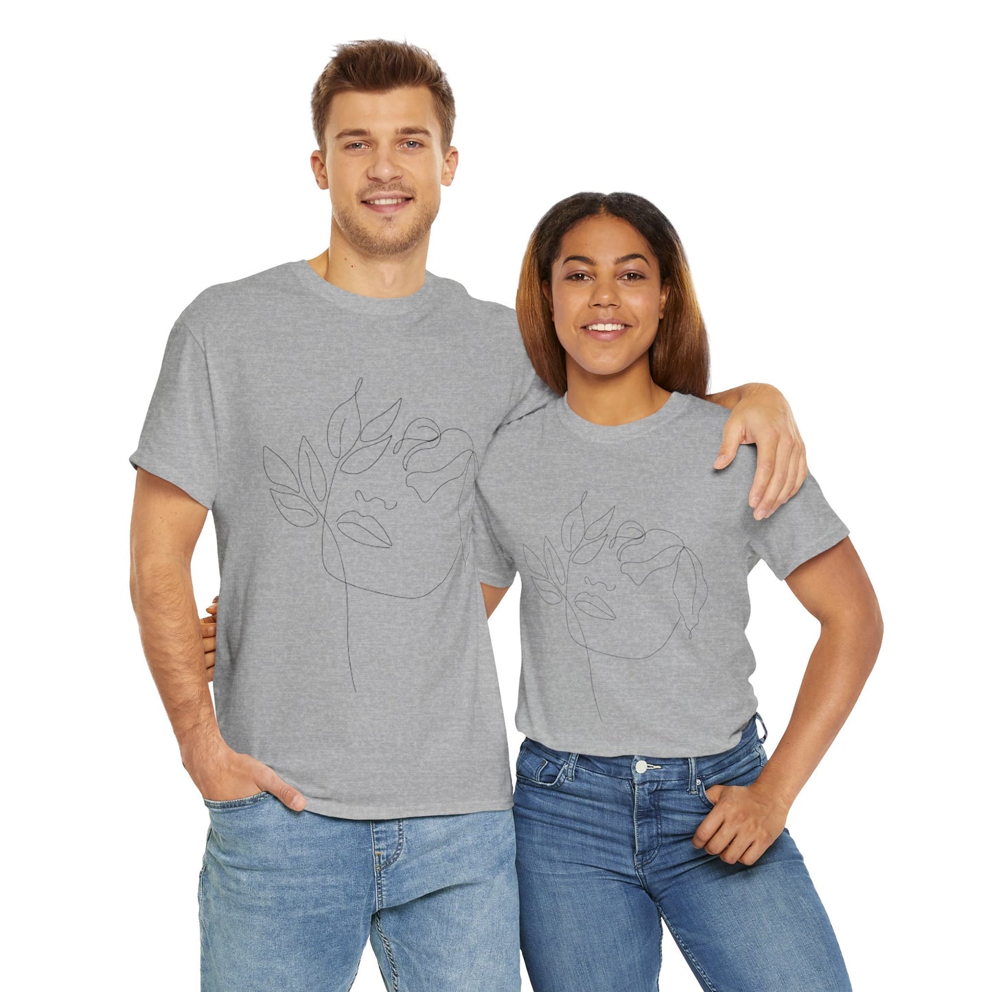 Women Artwork T Shirt with Hearts