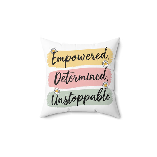 Empowered Spun Polyester Square Pillow