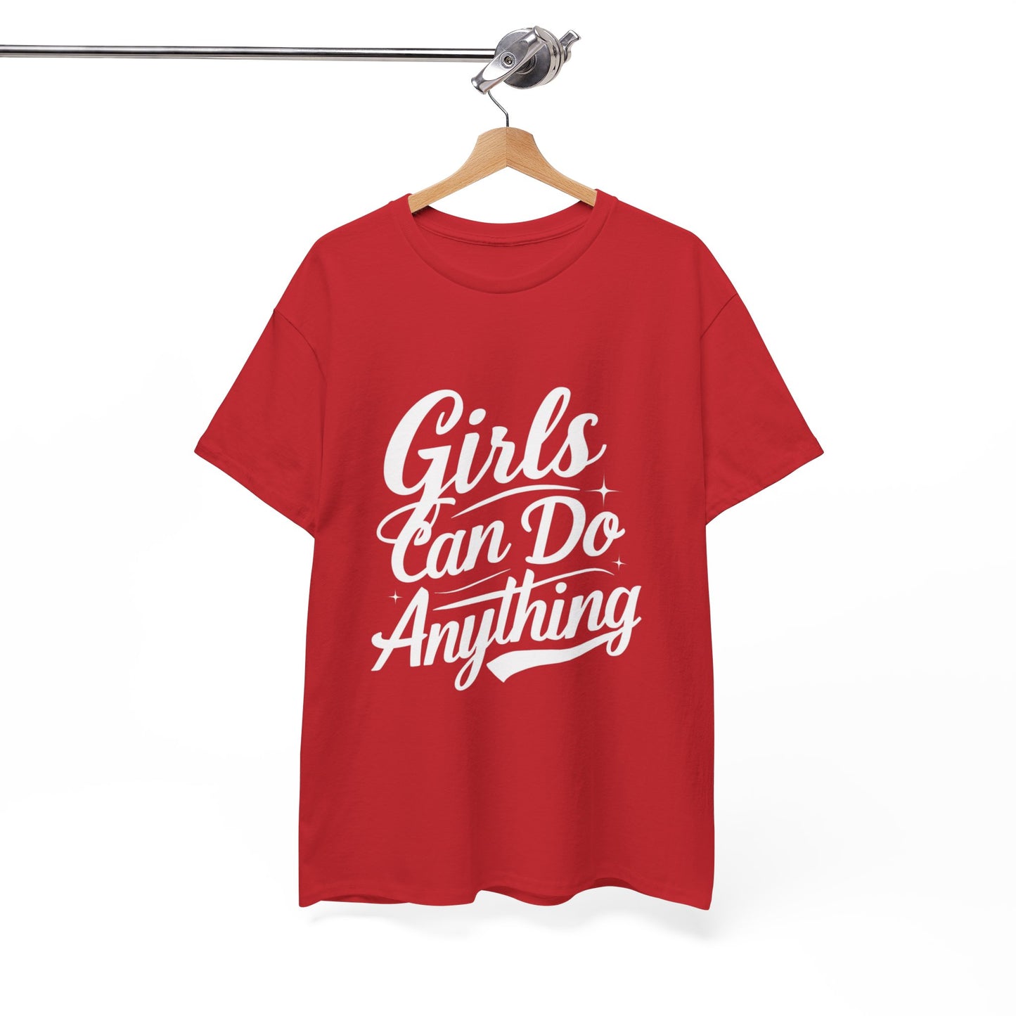 Girls Can Do Anything Women Heavy Cotton Tee