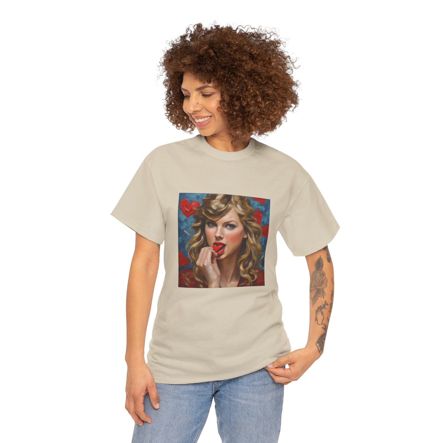 Taylor Swift T Shirt with Hearts